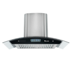 Silver-Style Electric Kitchen Cooker Curve Glass Hoods