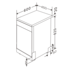 ANG S45.1 45cm Freestanding Dishwasher – 6 Wash Programs for Efficient Cleaning - Image 2