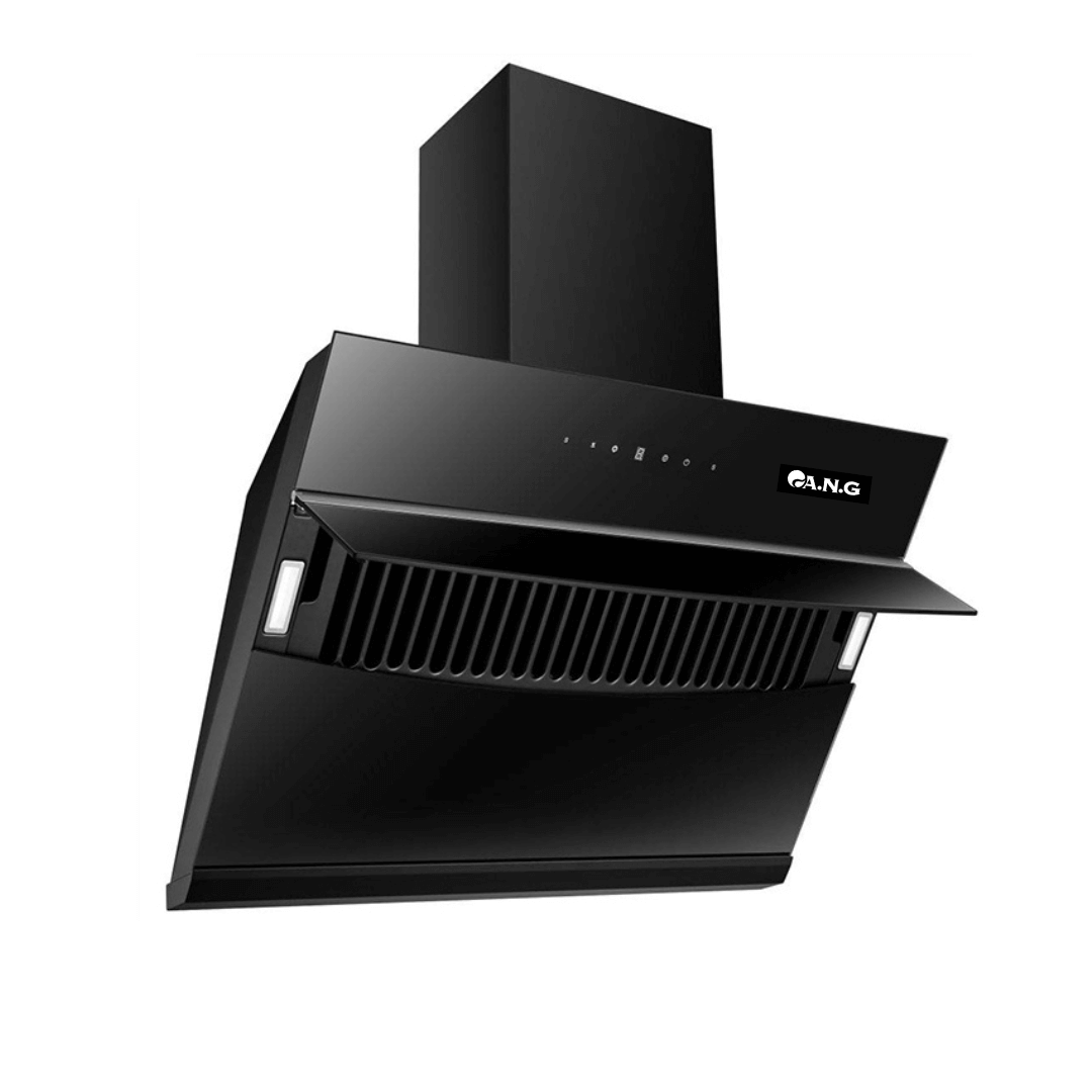 1-8 Luxury Black Glass Kitchen Cooker Hood with Hand Sensor Control – Elegant Design and Smart Operation - Image 1