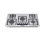 90cm 5-Burner Built-In Gas Hob with Sabaf Burners - Stainless Steel Cooktop | Model ANG-S5104 - Image 3