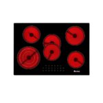 77cm 5-Zone Touch Control Ceramic Cooktop - Triple-Ring & Dual-Ring Built-In Electric Hob | Model ANG-CD5003