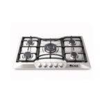 5-Burner Built-In Gas Hob with Sabaf Burners - Stainless Steel Cooktop with Cast Iron Supports | Model ANG-S5120
