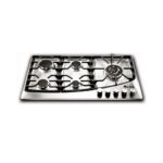 5-Burner Built-In Gas Hob with Sabaf Burners - Stainless Steel Cooktop with Cast Iron Supports | Model ANG-S5123