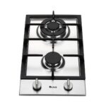30cm 2-Burner Built-In Gas Hob - Dual Burner Stainless Steel Cooktop | Model ANG-322SS