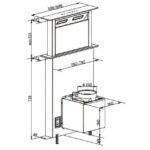 90cm Downdraft Rangehood with Touch Control & Wave Control - Built-In Under Cabinet Kitchen Hood | Hotel & Household Use - Image 4